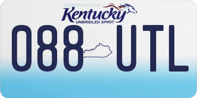 KY license plate 088UTL