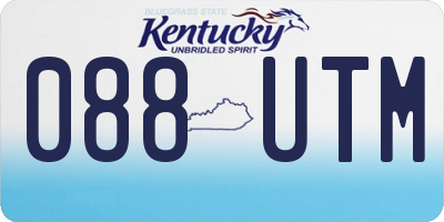 KY license plate 088UTM