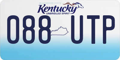 KY license plate 088UTP