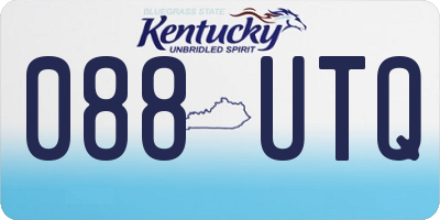 KY license plate 088UTQ