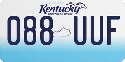 KY license plate 088UUF