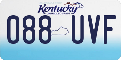 KY license plate 088UVF