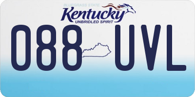 KY license plate 088UVL