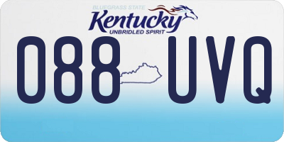 KY license plate 088UVQ