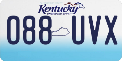 KY license plate 088UVX