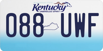 KY license plate 088UWF