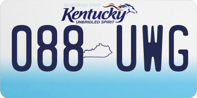 KY license plate 088UWG