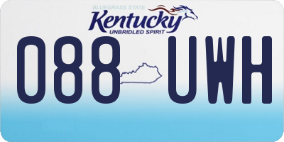 KY license plate 088UWH