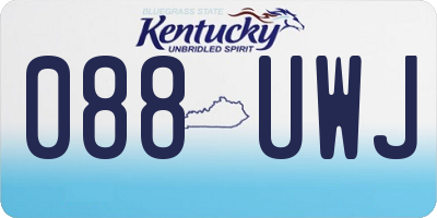 KY license plate 088UWJ