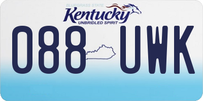 KY license plate 088UWK