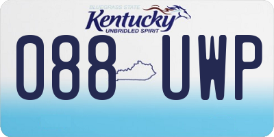 KY license plate 088UWP