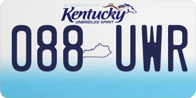 KY license plate 088UWR