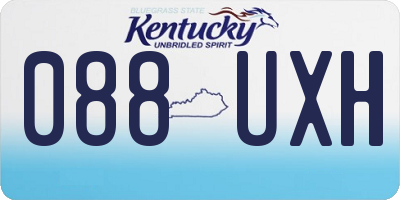 KY license plate 088UXH