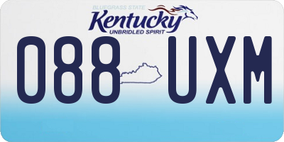 KY license plate 088UXM