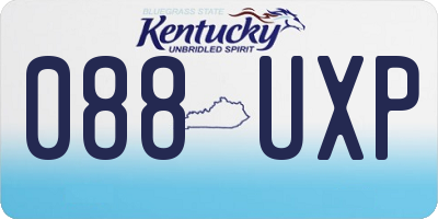 KY license plate 088UXP