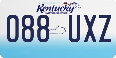 KY license plate 088UXZ
