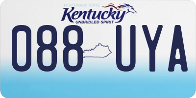 KY license plate 088UYA