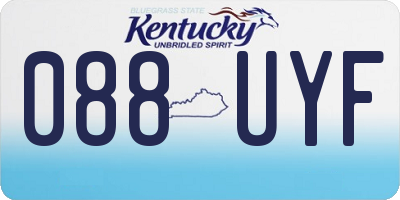 KY license plate 088UYF
