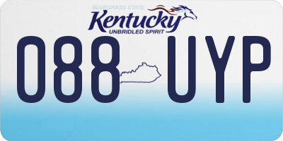 KY license plate 088UYP