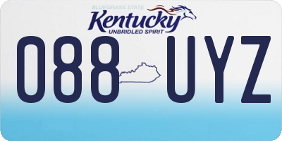 KY license plate 088UYZ