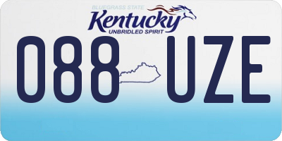 KY license plate 088UZE