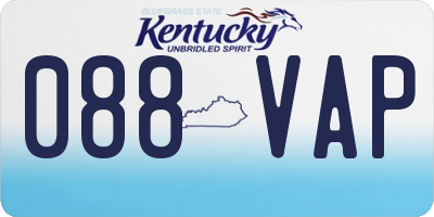 KY license plate 088VAP