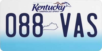 KY license plate 088VAS