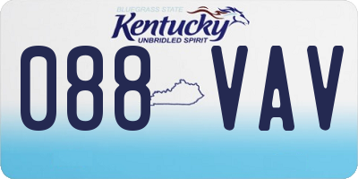 KY license plate 088VAV