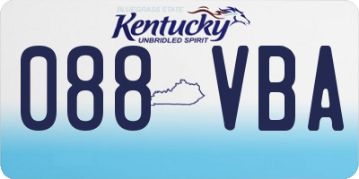 KY license plate 088VBA