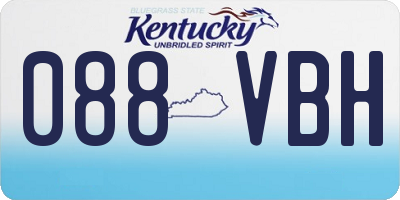 KY license plate 088VBH
