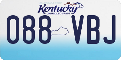 KY license plate 088VBJ