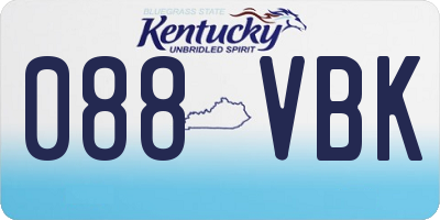 KY license plate 088VBK