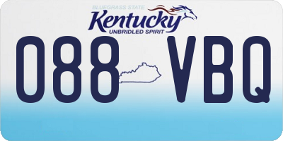 KY license plate 088VBQ
