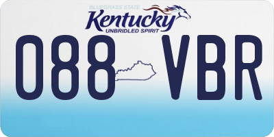 KY license plate 088VBR