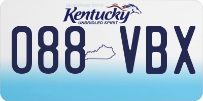 KY license plate 088VBX