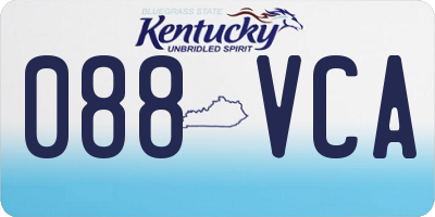 KY license plate 088VCA