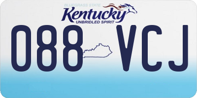 KY license plate 088VCJ