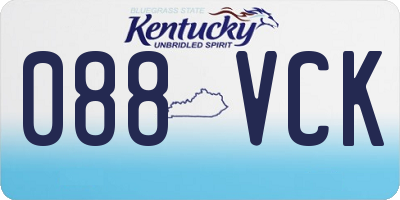 KY license plate 088VCK