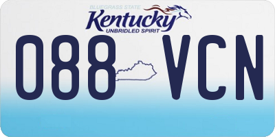 KY license plate 088VCN