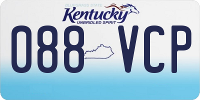 KY license plate 088VCP