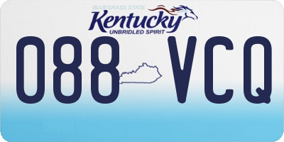 KY license plate 088VCQ