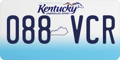 KY license plate 088VCR