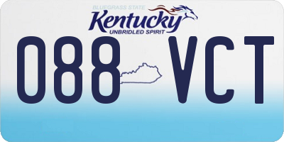 KY license plate 088VCT