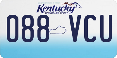 KY license plate 088VCU