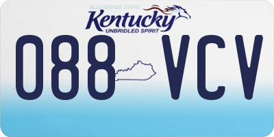 KY license plate 088VCV