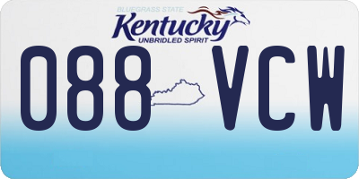 KY license plate 088VCW