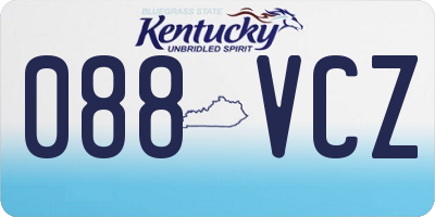 KY license plate 088VCZ