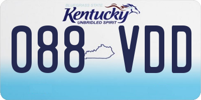 KY license plate 088VDD