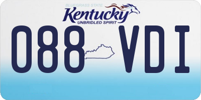 KY license plate 088VDI