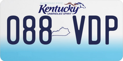 KY license plate 088VDP